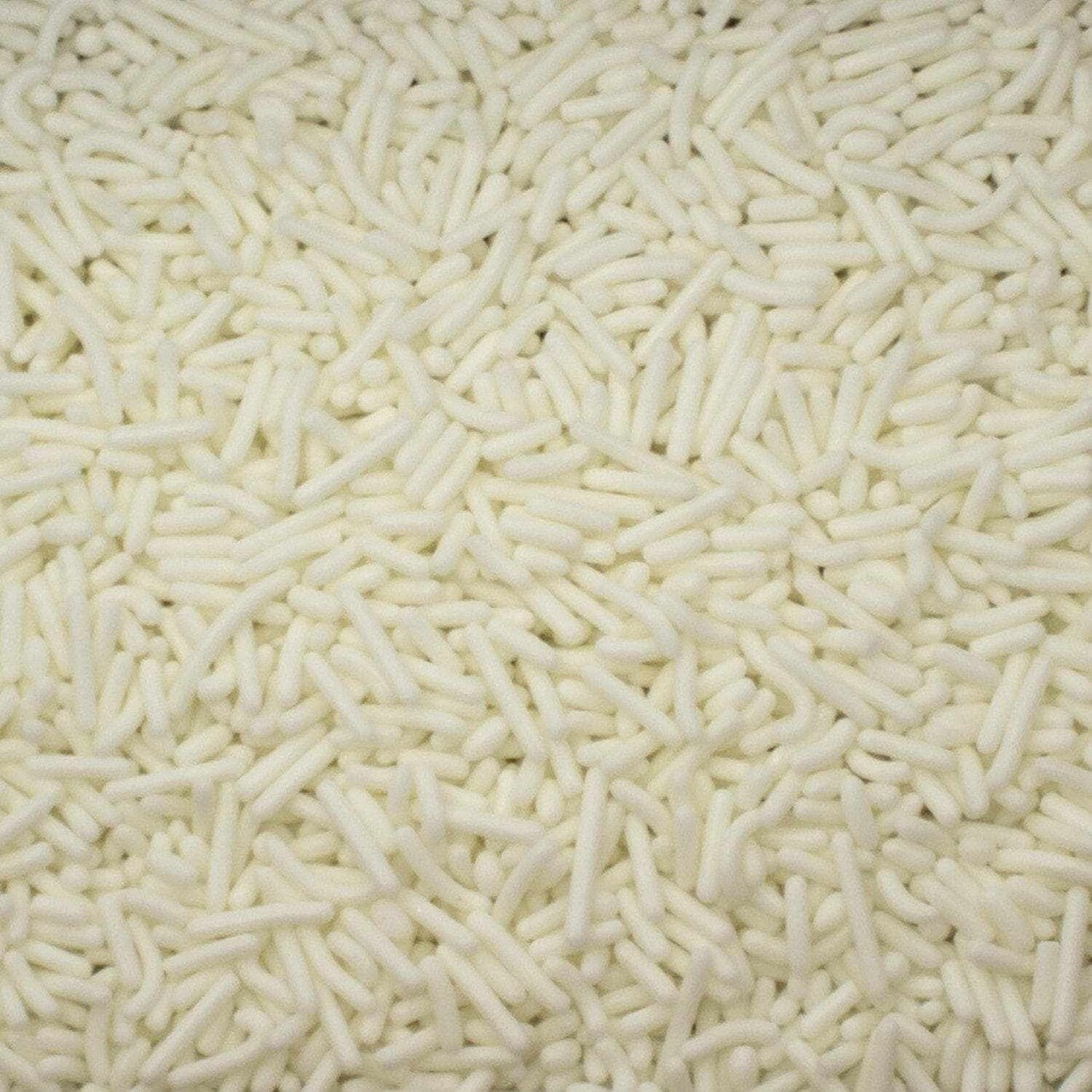 Krazy Sprinkles - White Jimmies (1/2 Cup, 1x Jar) for Cakes, Ice Cream & Cookies